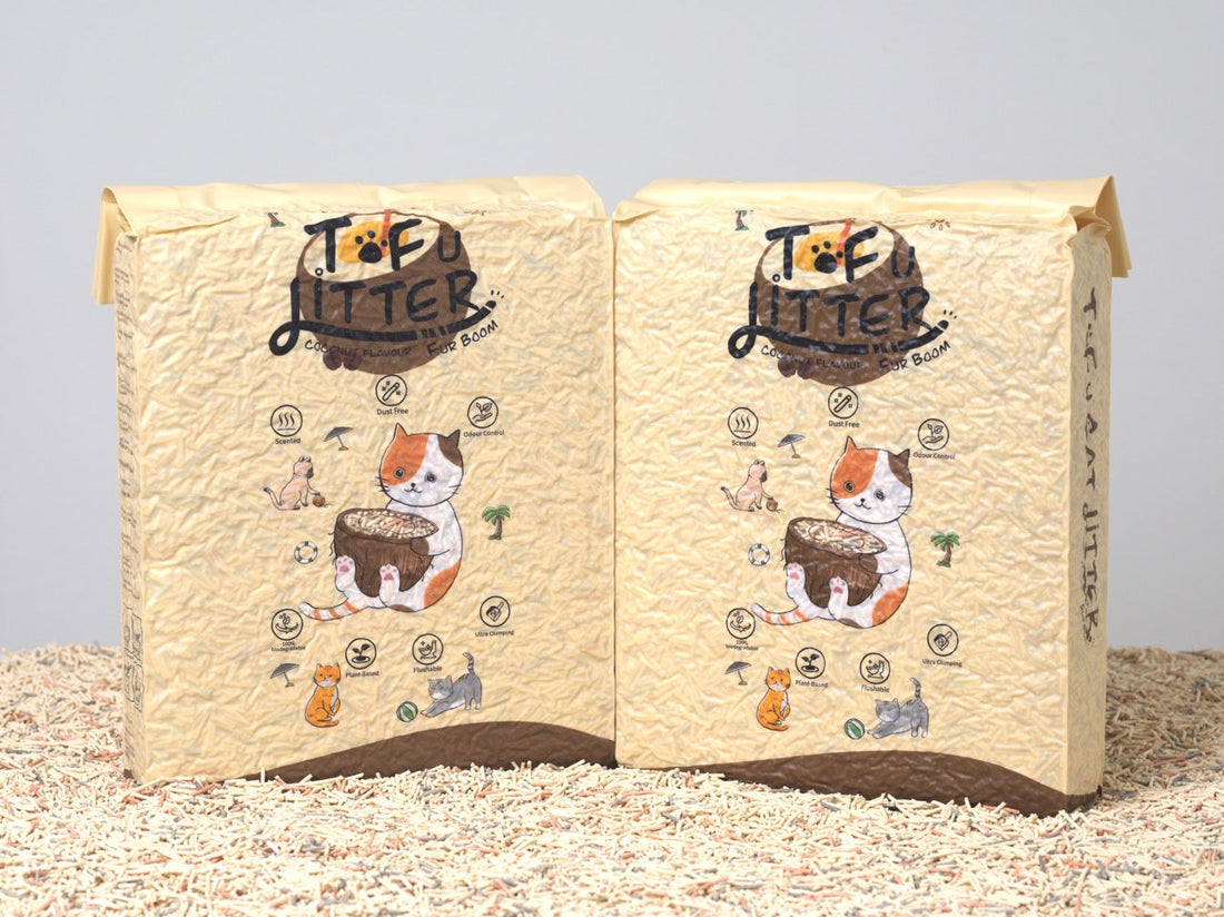 Furboom Tofu Cat Litter (Whole Box 8 x 2.4KG/6L) - Persimmon - Cat Litter