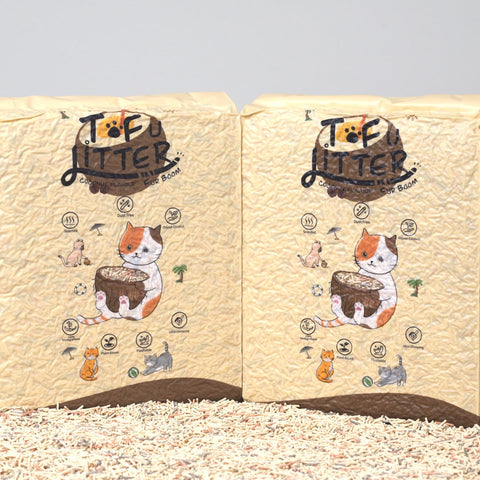 Furboom Tofu Cat Litter (Whole Box 8 x 2.4KG/6L) - Coconut - Cat Litter