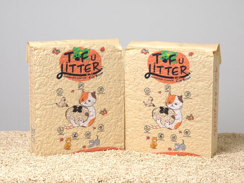Furboom Tofu Cat Litter (Whole Box 8 x 2.4KG/6L) - Persimmon - Cat Litter